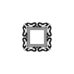 Elegant Monochromatic Frame Design on White Background