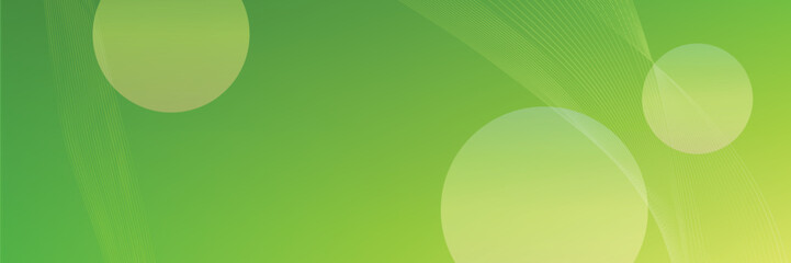 Abstract Green Background with Soft Shapes and Lines