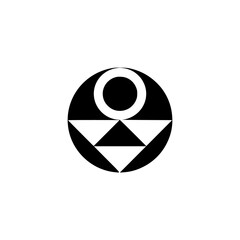 Abstract Geometric Shape in Black and White: Modern Design