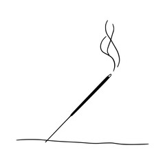 Incense Burning Pose Line Art: Simplify Relaxation with Minimalist Art