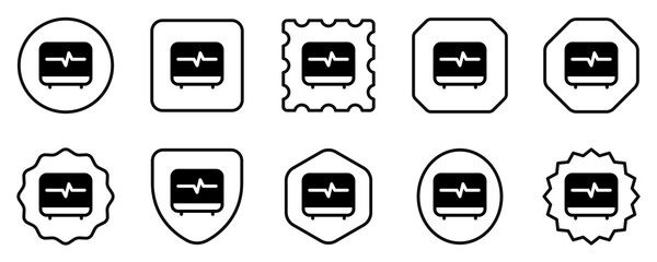 Obraz premium Editable ekg, heartbeat vector icon. Part of a big icon set family. Perfect for web and app interfaces, presentations, infographics, etc