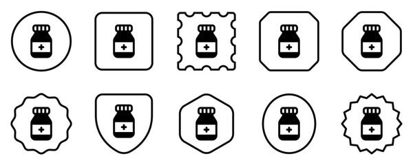 Editable medicine bottle supplement vector icon. Part of a big icon set family. Perfect for web and app interfaces, presentations, infographics, etc