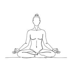 Meditation Pose Line Art: Simplify Mindfulness with Minimalist Art