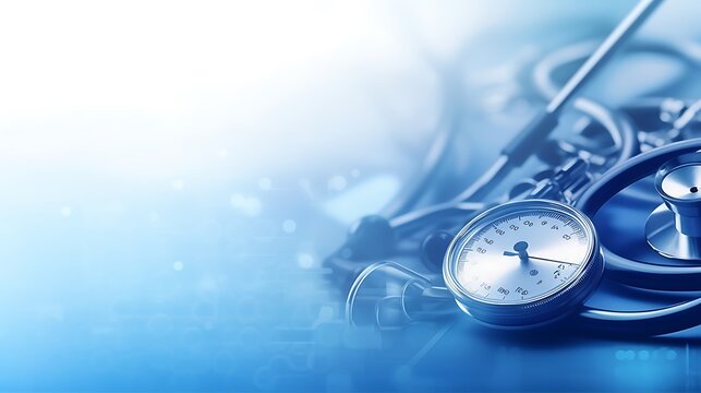 Medical Equipment Stethoscope And Blood Pressure Gauge