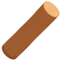 Cartoon Wooden Log Illustration