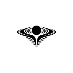 Black and White Abstract Logo: Modern Geometric Design