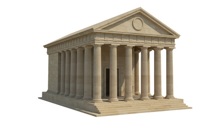 Isolated Ancient Greek Temple Structure