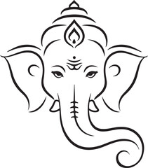 Sankashti Chaturthi Silhouette Vector