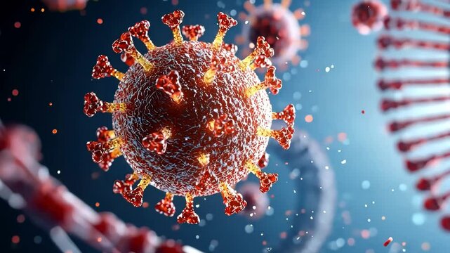 Vibrant 3D Visualization of Virus Structure and Detail