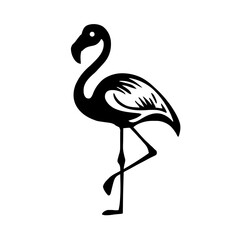 flamingo silhouette vector