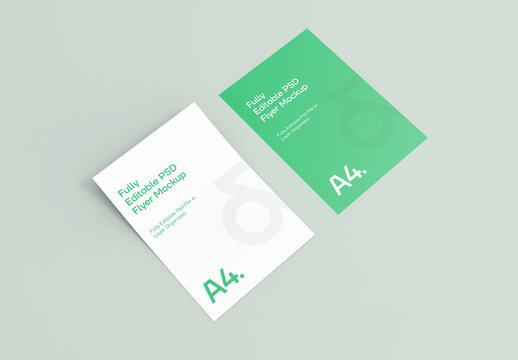 Two Pieces of Paper Mockup