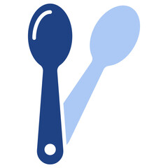 Spoon Flat Blue Icon
