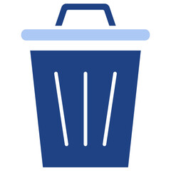 Trash Flat Blue Icon