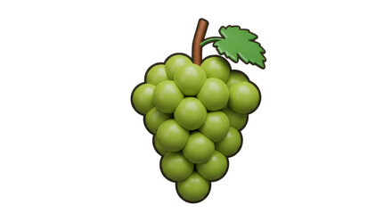 Isolated Bunch of Green Grapes, Fresh and Healthy Fruit