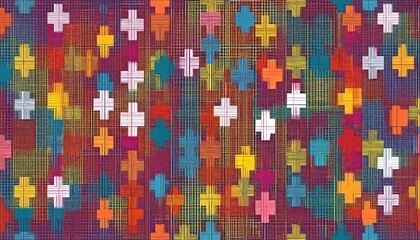 vibrant colored cross pattern textured background
