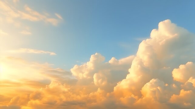 Golden Sunset Cloudscape Dramatic Sky Hues