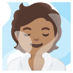 Person in Steamy Room
