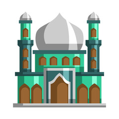 islamic mosque illustration flat design