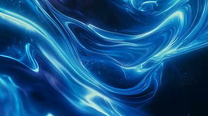 Obraz premium Abstract digital waves of flowing neural data network