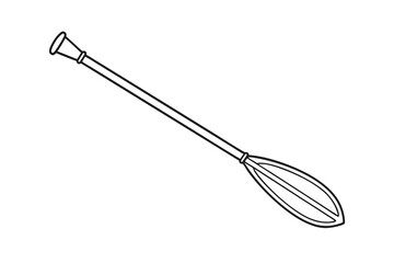 Line Drawing of a Simple Wooden Kayak Paddle