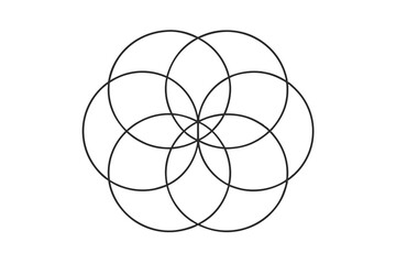 Seed of Life Sacred Geometry Circles Interlocking Design Pattern