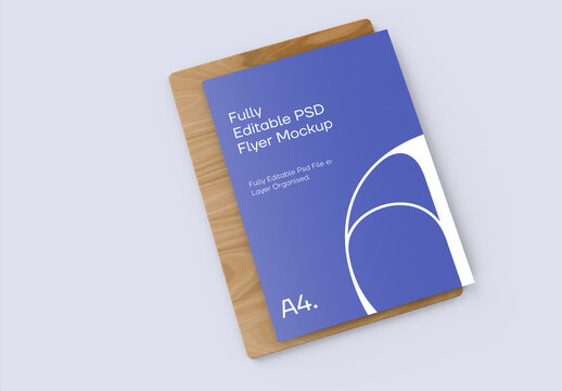 Paper on Wood Mockup