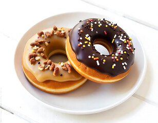 Two Donuts in a plate