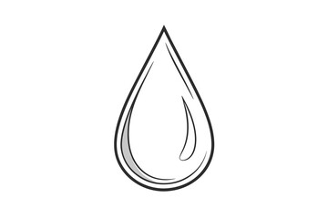 Single Water Drop vector art, Liquid, Clean, Pure, Design