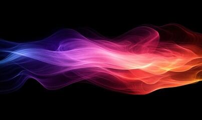 Obraz premium Colorful light trails with motion effect. Illustration of high speed light effect on black background. generative AI