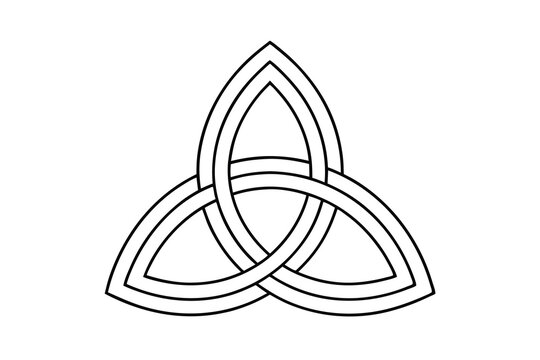Celtic Trinity Knot Design Intertwined, Symbolic, Triquetra, Knotwork, Pattern