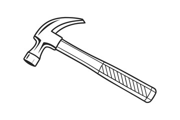 Claw Hammer Tool vector art Construction, DIY, Repair, Woodworking