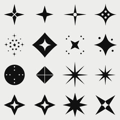 black and white stars