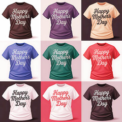 Happy Mother's Day Celebrating t-shirt design and White on mockup background