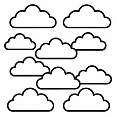 cloud icon set