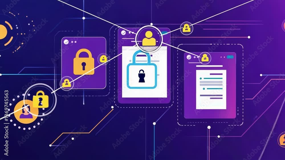 Aufkleber implementing cyber security measures protects user data and ensures secure login and password proced