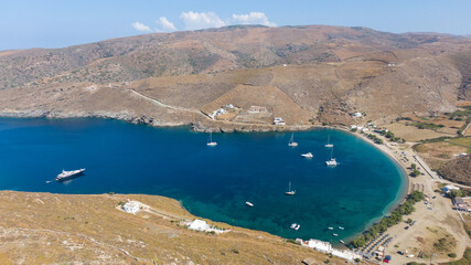 Fototapeta premium Apokrousi beach in Kythnos, Cyclades, Greece