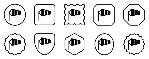 Editable windsock vector icon. Part of a big icon set family. Perfect for web and app interfaces, presentations, infographics, etc