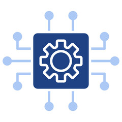 Obraz premium Technology Flat Blue Icon