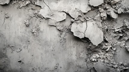 Obraz premium Abstract Cracked concrete wall broken wall at the outside cement corner that effected with earthquake and collapsed ground,wall with crack texture.
