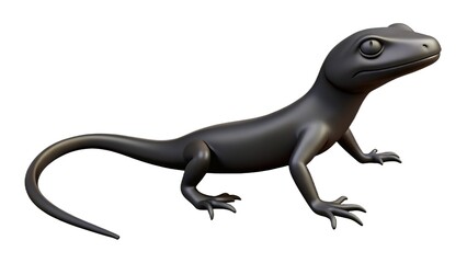Fototapeta premium silhouette of a lizard vector illustration isolated on white or transparent background