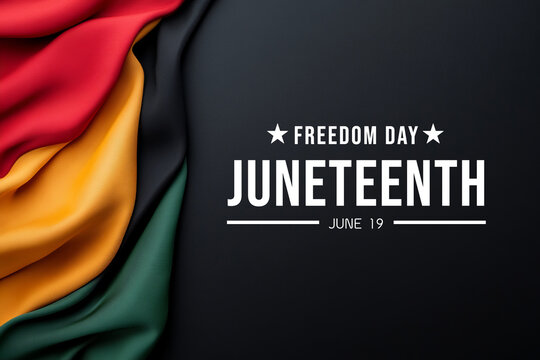 Celebrating Juneteenth with vibrant colors and bold typography representing freedom and heritage