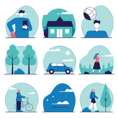 A diverse Vector set Illustrator Artwork Design
