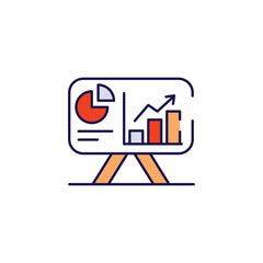 Presentation icon design with white background stock illustration