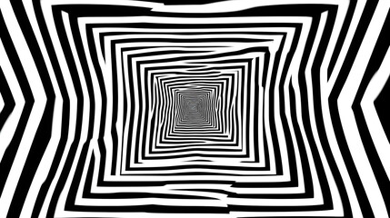 Hypnotic Black & White Tunnel Illusion