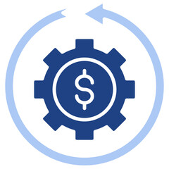Project Lifecycle Flat Blue Icon