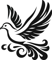 Obraz premium Vector silhouette of a dove