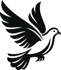 Fototapeta premium Vector silhouette of a dove