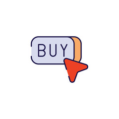 Buy Click icon design with white background stock illustration