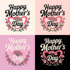 Mother's day special mom's loves rock's t-shirt design template.