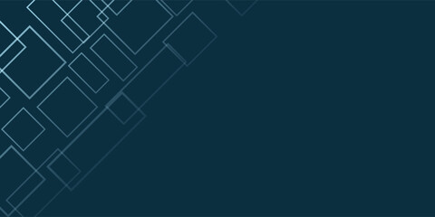 Simple Overlapping Rectangular Frames of Various Sizes, Colored in Shades of and Blue - Geometric Shapes Pattern, Gradient Texture on Wide Scale Background - Design Template in Editable Vector